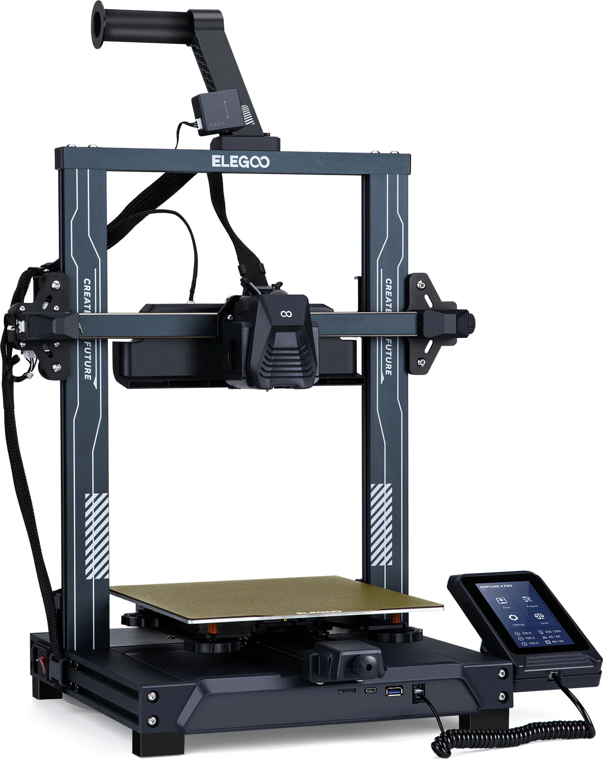 3D Printer Elegoo Neptune 4 PRO , removable LCD Touchscreen , printing speed up to 500 mm/s , Large Building Volume , ELG-50.201.013300