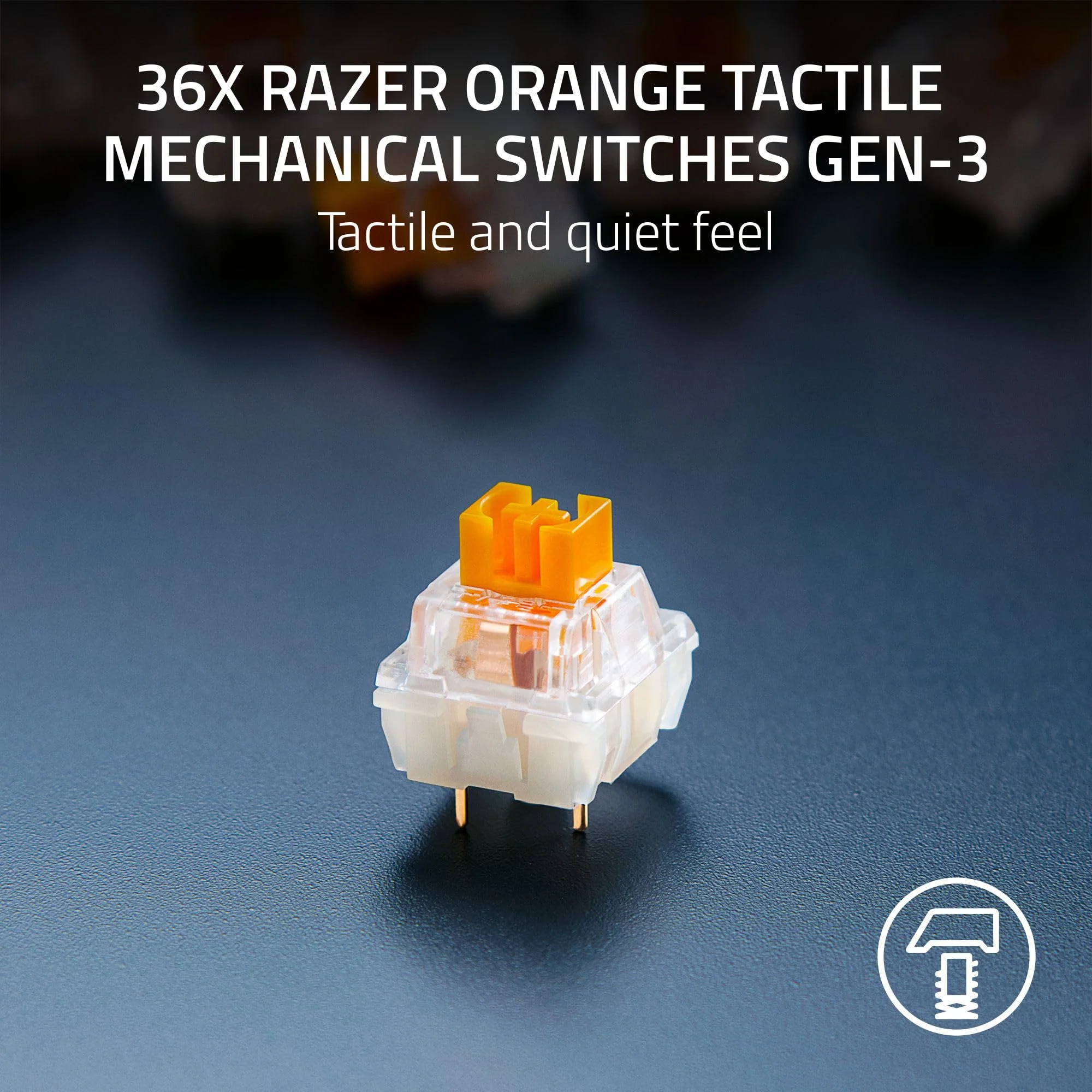 Accessory for Keyboard Razer Mechanical Keyboard Switches Pack , Lubed , 3 PIN , Orange Tactile Switch , RC21-02040300-R3M1 - Image 3