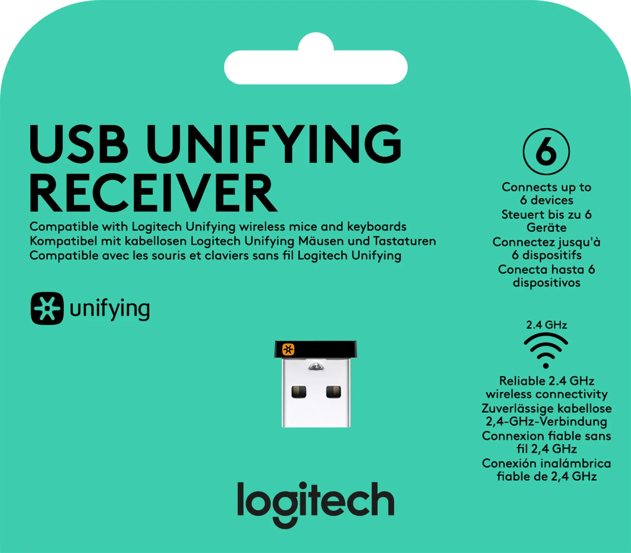 Adapter Logitech Unifying Receiver , Pico , USB-A , 910-005931 - Image 2