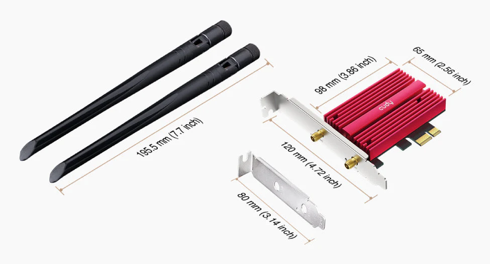 Adapter PCIe Cudy WE9300  WiFi 7 / Bluetooth 5.4 , WE9300 1.0 - Image 3