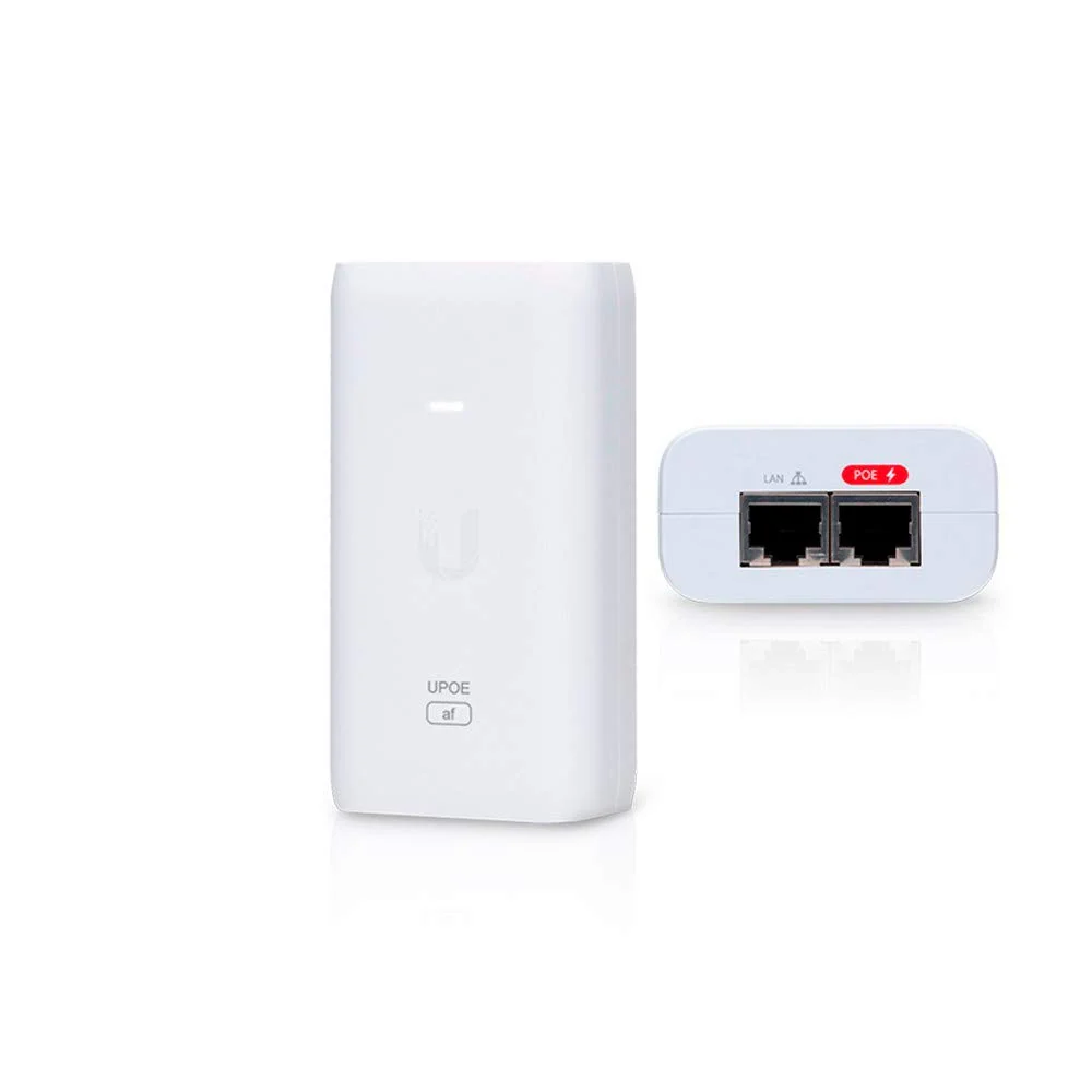 Adapter PoE Injector , Ubiquiti 48V/0.62A , 802.3at Supported (up to 30W) , White , U-POE-AT