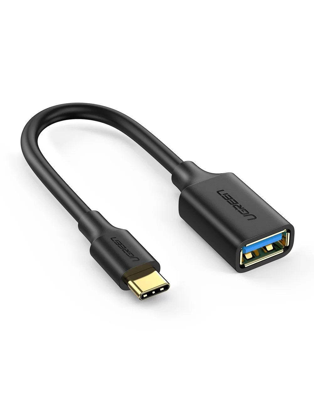 Adapter Ugreen USB-C 3.2 Gen1 to USB-A 3.2 Gen1 Female , OTG , 10cm , Black , 30701