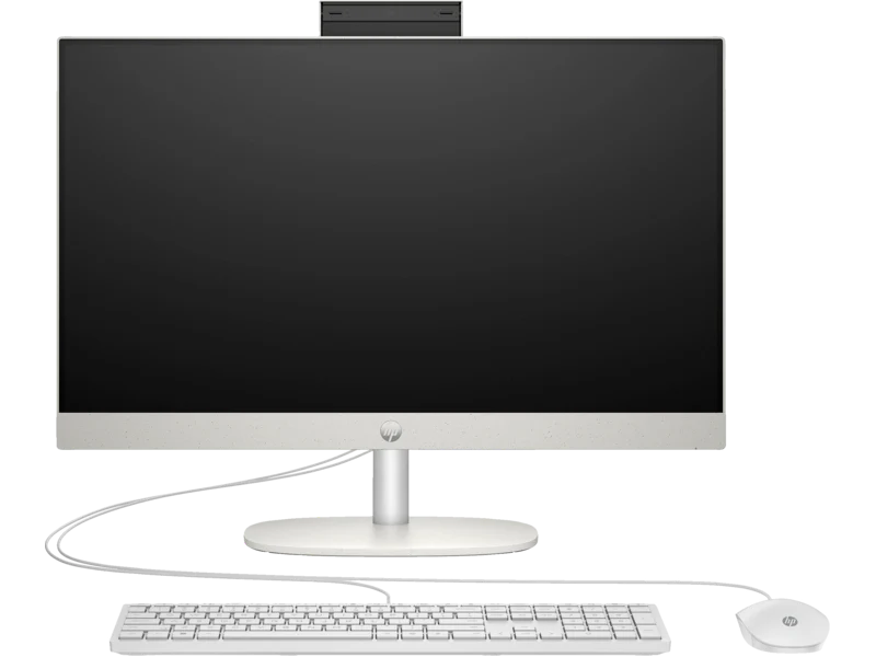 AIO PC 23.8" HP 24-CR0012NH , FHD 1920x1080p IPS 250nits AG 99%sRGB , Intel Core i5-1335U (10C/2P+8E 12T) up to 4.6GHz , 8GB RAM 3200Mhz DDR4 , 512GB SSD M.2 NVMe PCIe , White , 93F49EA