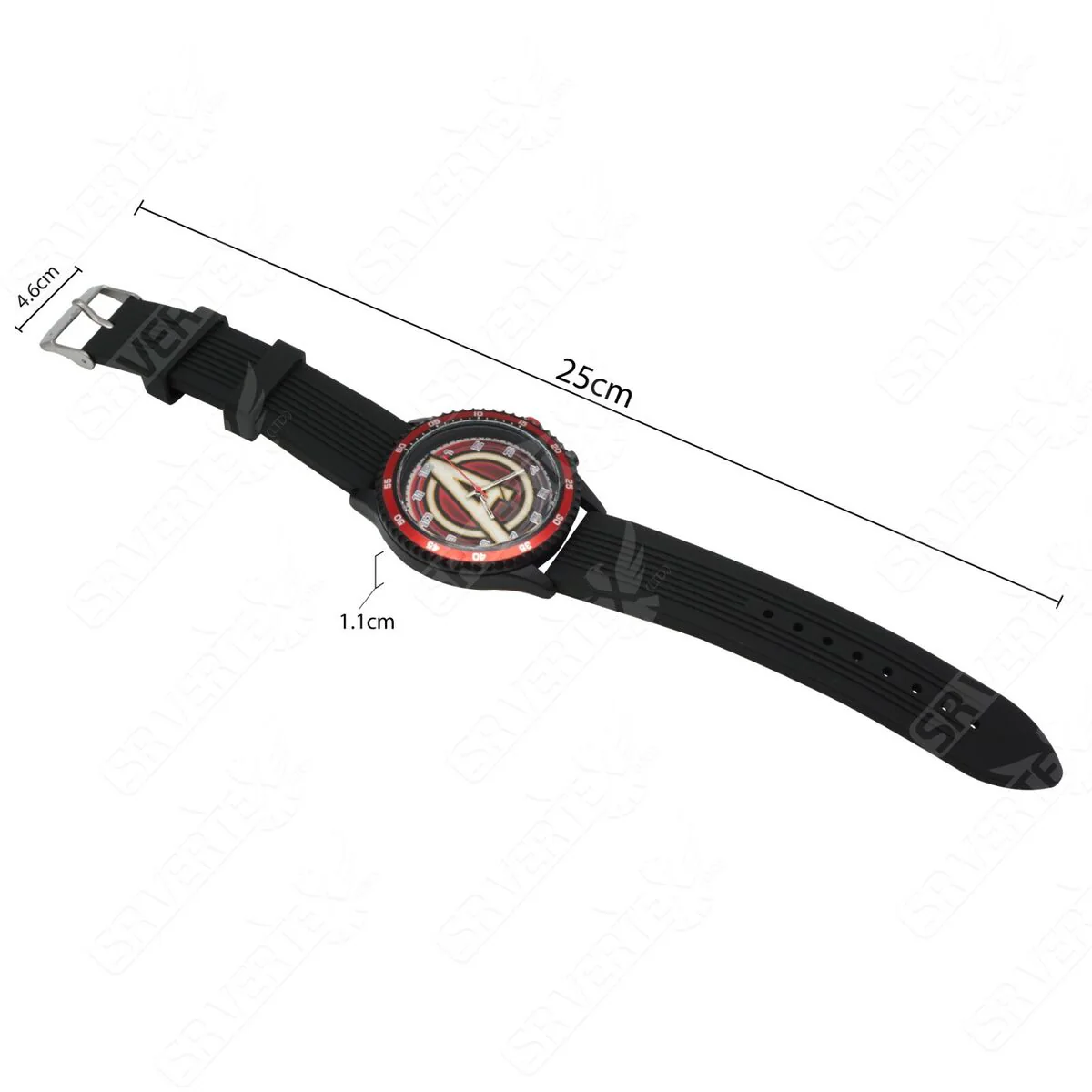 Analog Watch Marvel Avengers Silicone Strap Red - Image 4