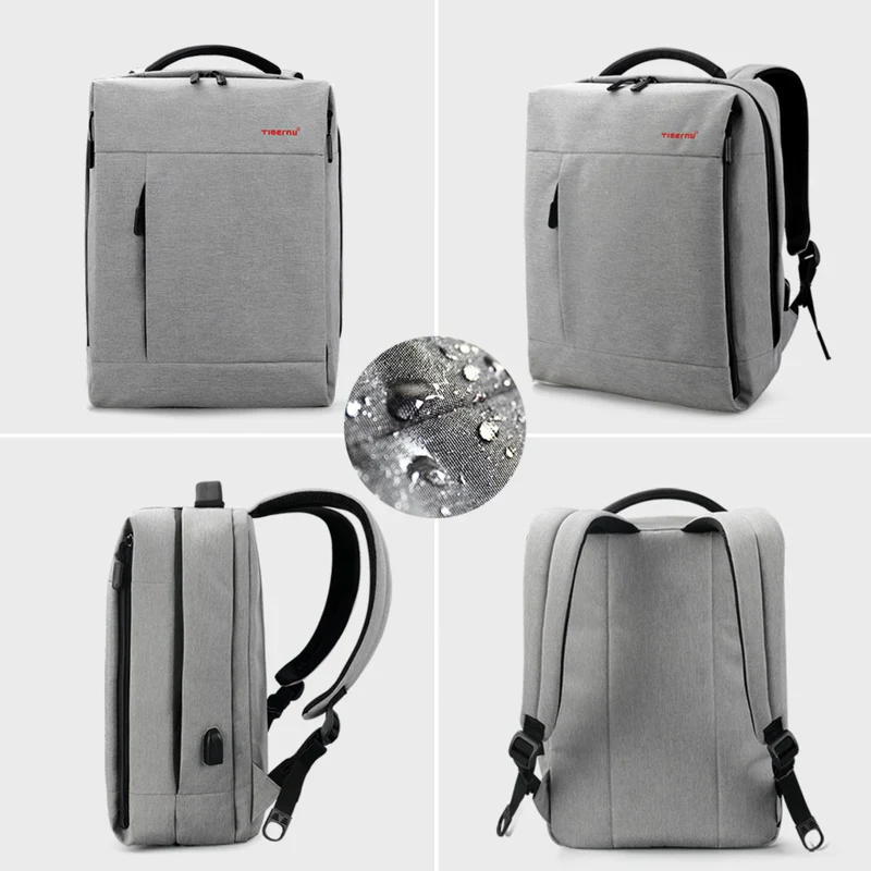 Backpack Laptop Tigernu T-B3269B 15.6" Black Grey - Image 2
