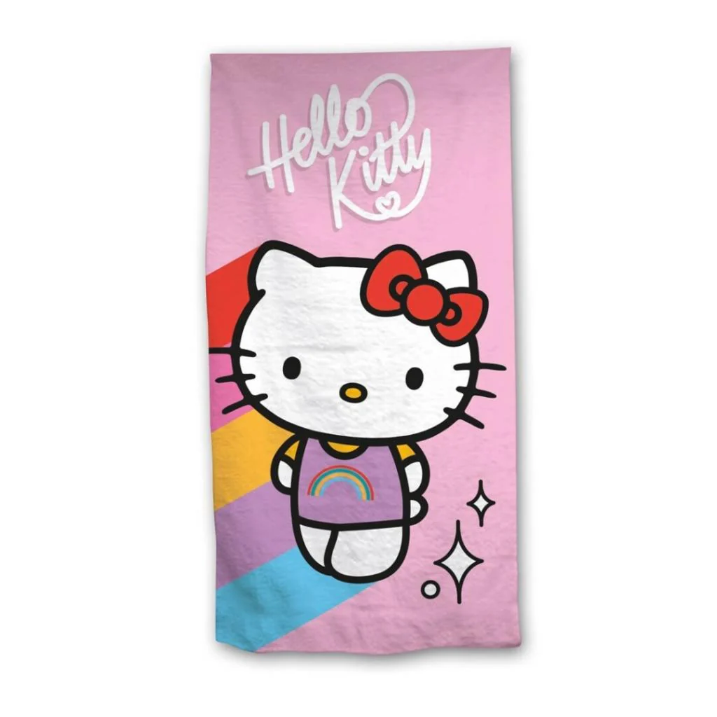 Beach Towel Hello Kitty Rainbow