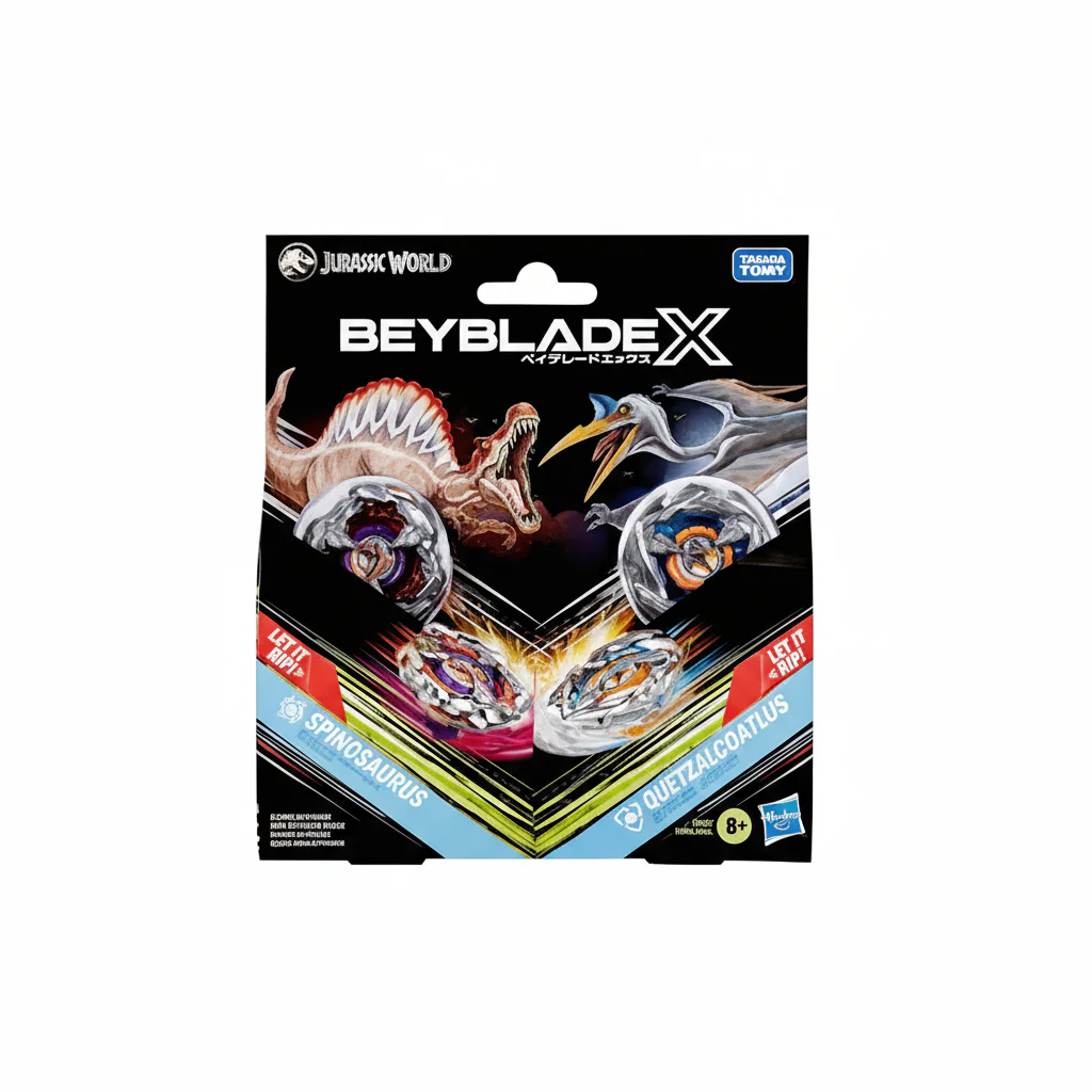 Beyblade X Jurassic World Collab Spinosaurus vs Quetzalcoatlus