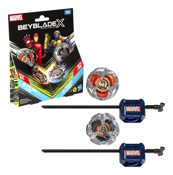 Beyblade X & Marvel Collab: Iron Man 4-80B VS Thanos 4-60B - Image 3