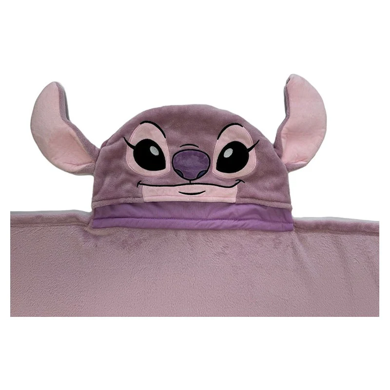 Blanket Disney Stitch Angel With Hood Coral - Image 2