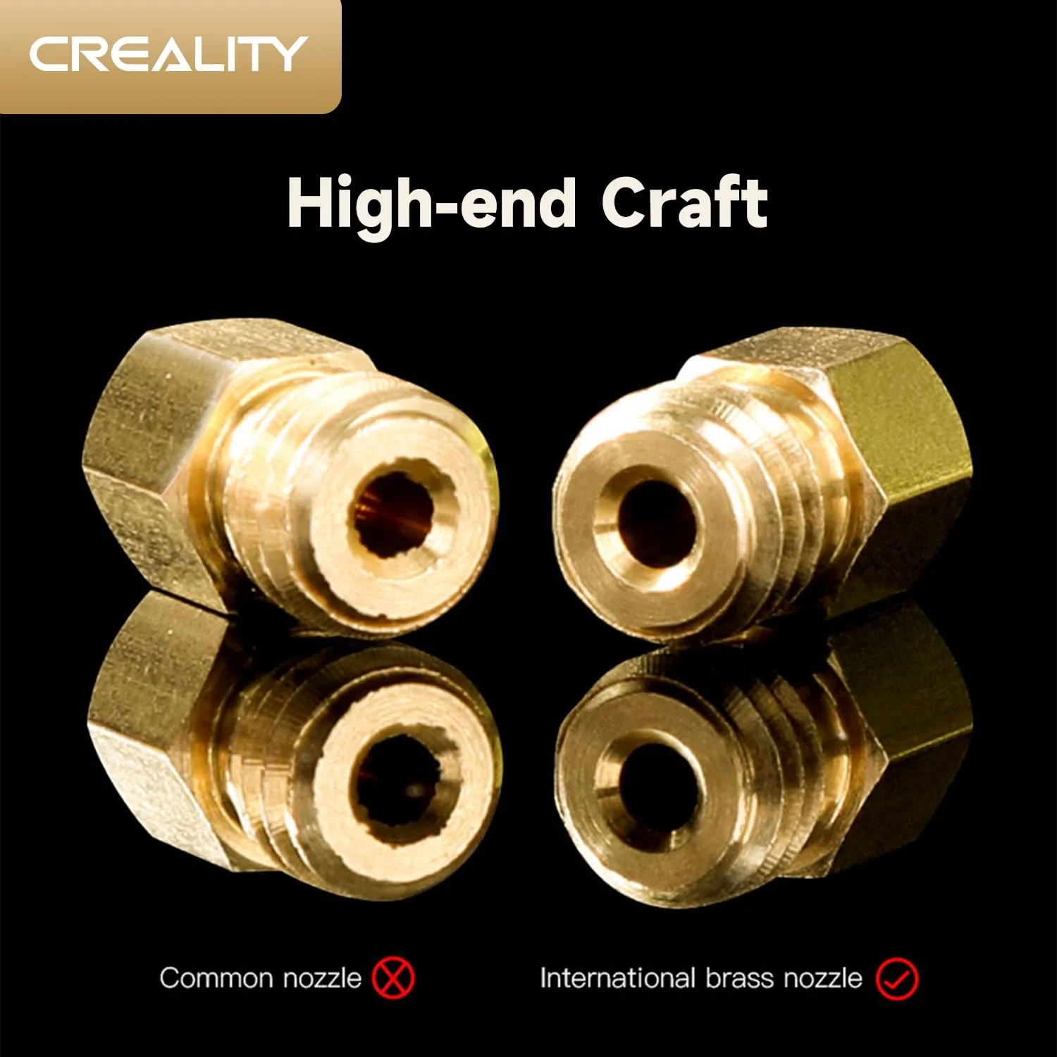 Brass Nozzle Kit Creality 0,4mm 6x13mm (x5 pcs) - Image 6