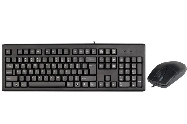 Bundle A4Tech KM-72620D Set Keyboard and Mouse USB Black