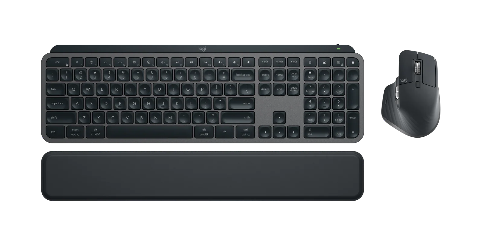 Bundle Logitech MX Keys S Combo (MX Master 3S + MX Keys S + MX Palm Rest) Wireless + Bluetooth , Graphite , 920-011614