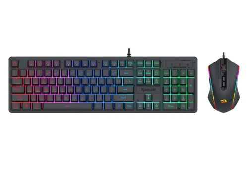 Bundle Redragon S107 2in1 Comblo Keyboard Membrane and Mouse 3.2K DPI Wired , Black , M601WL-BA