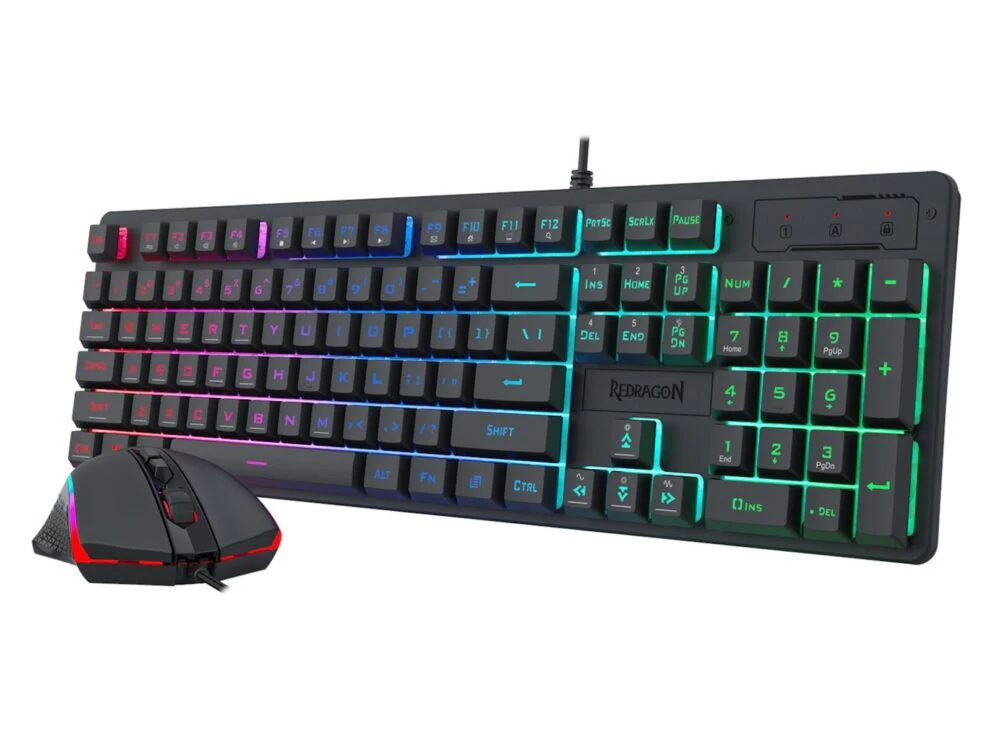Bundle Redragon S107 2in1 Comblo Keyboard Membrane and Mouse 3.2K DPI Wired , Black , M601WL-BA - Image 4