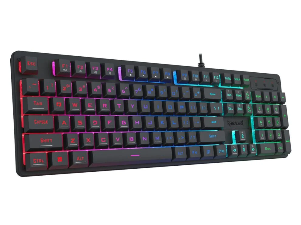 Bundle Redragon S107 2in1 Comblo Keyboard Membrane and Mouse 3.2K DPI Wired , Black , M601WL-BA - Image 5