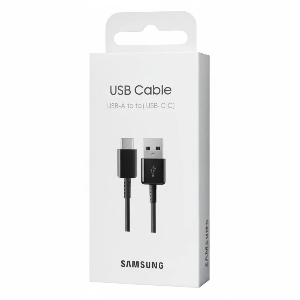 Cable 1.5m  Samsung USB-A to USB-C up to 3A , USB-A to C Cable for up to 25W Charging Speeds , Black , EP-DG930IBEGWW