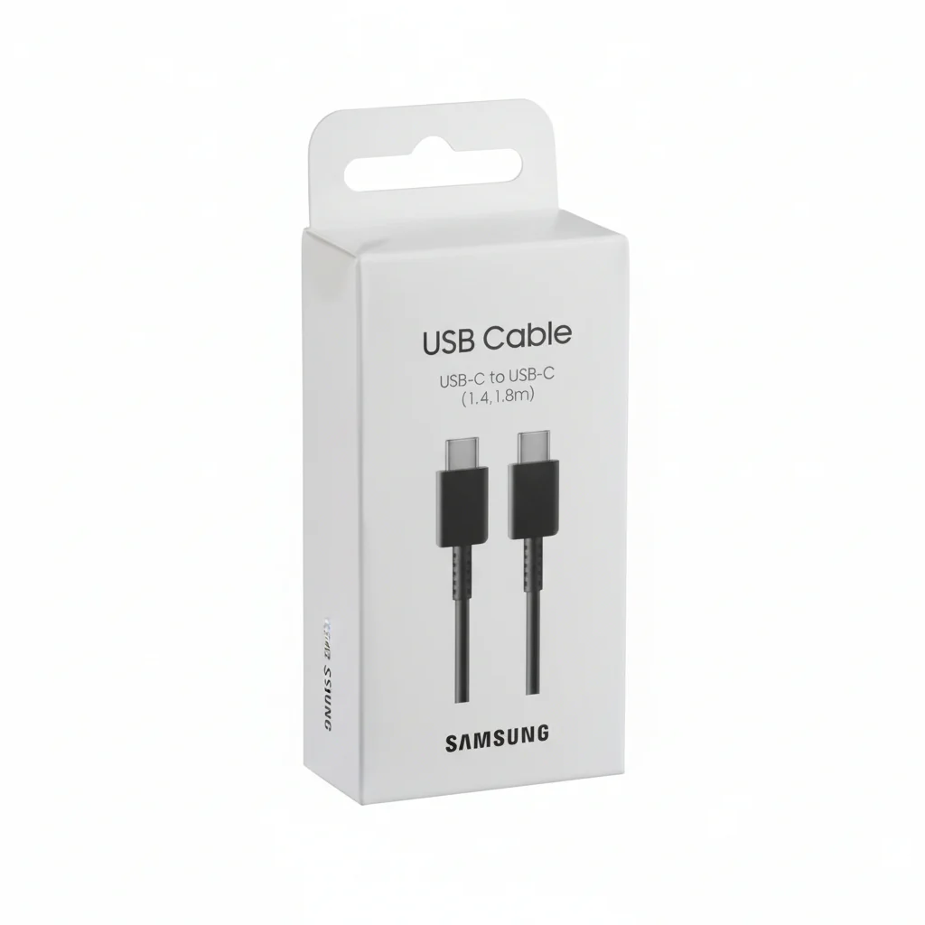 Cable 1.8m  Samsung USB-C to USB-C up to 3A , USB-C to C Cable for up to 25W Charging Speeds , White , EP-DX310JBEGEU