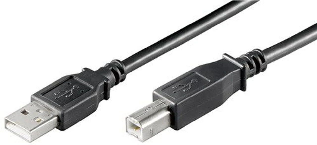Cable 5m USB-A to USB-B 2.0 , (printer Cable) , Black , VG0030
