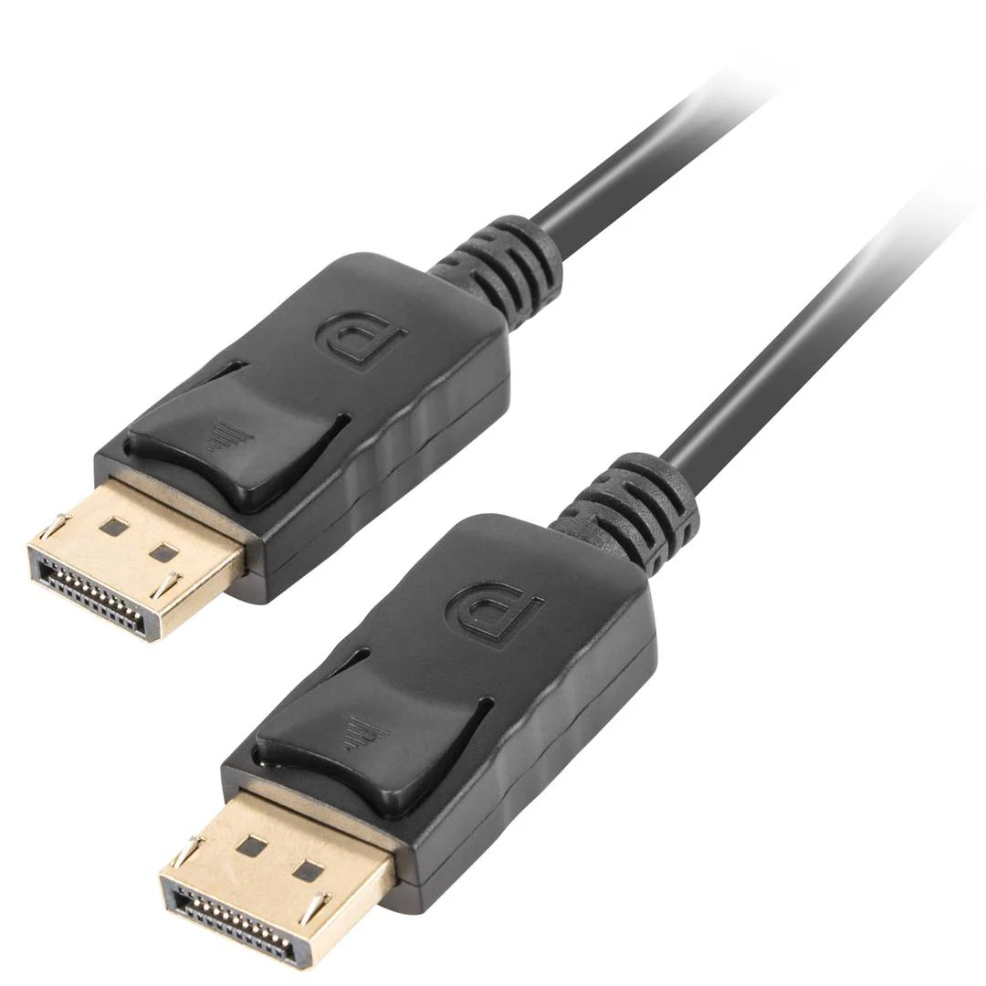 Cable DisplayPort Lanberg  DisplayPort to DisplayPort , Version 1.2 , up to 4k 60Hz , Black , 1.8m , CA-DPDP-10CC-0018-BK