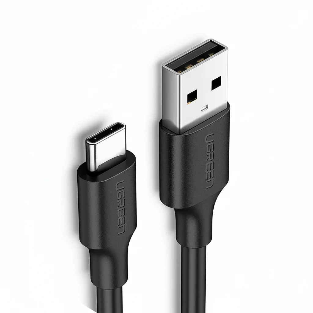 Cable Ugreen USB-A to USB-C , Charging and data transfer up to 480Mbps , 2A , 1m , Black ,  60116