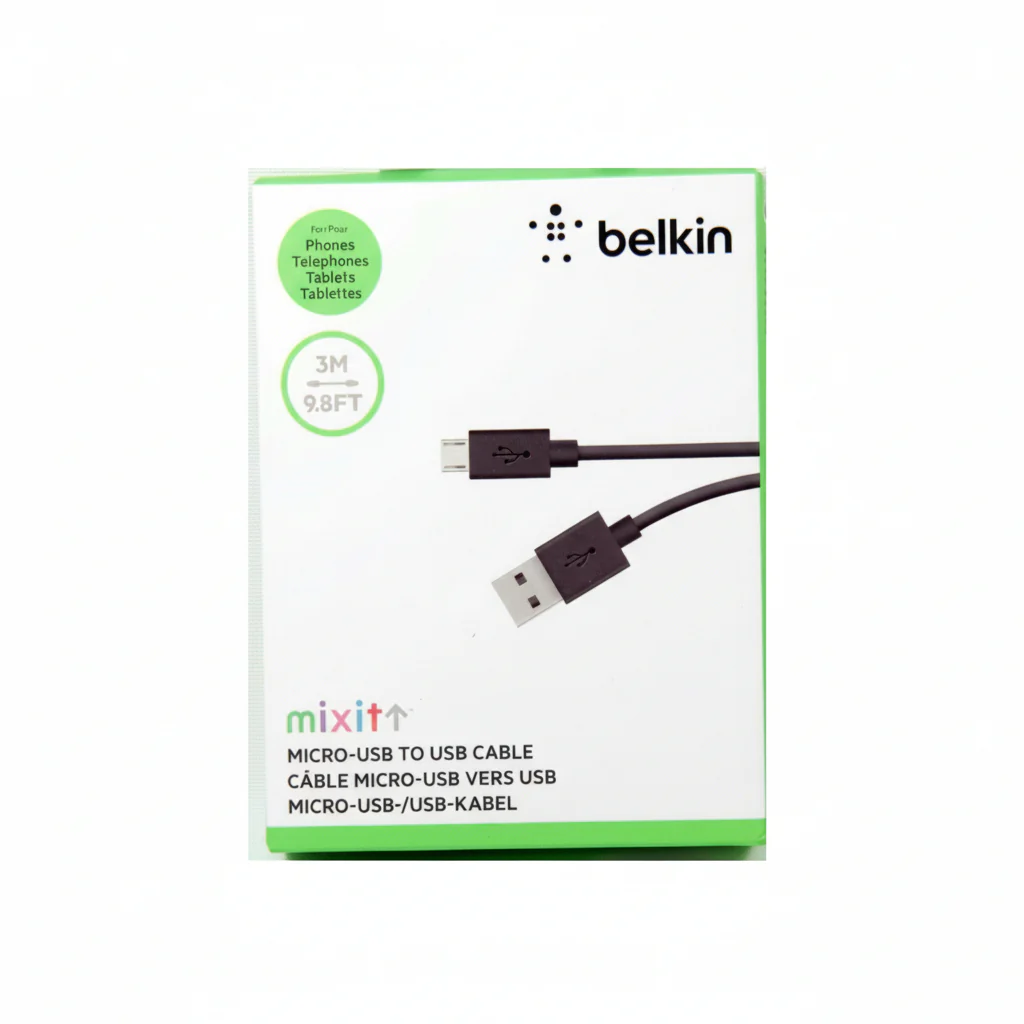 Cable USB-A Belkin Mixit ChargeSync , USB-A to Micro , 3m , Black , F2CU012BT3M-BLK