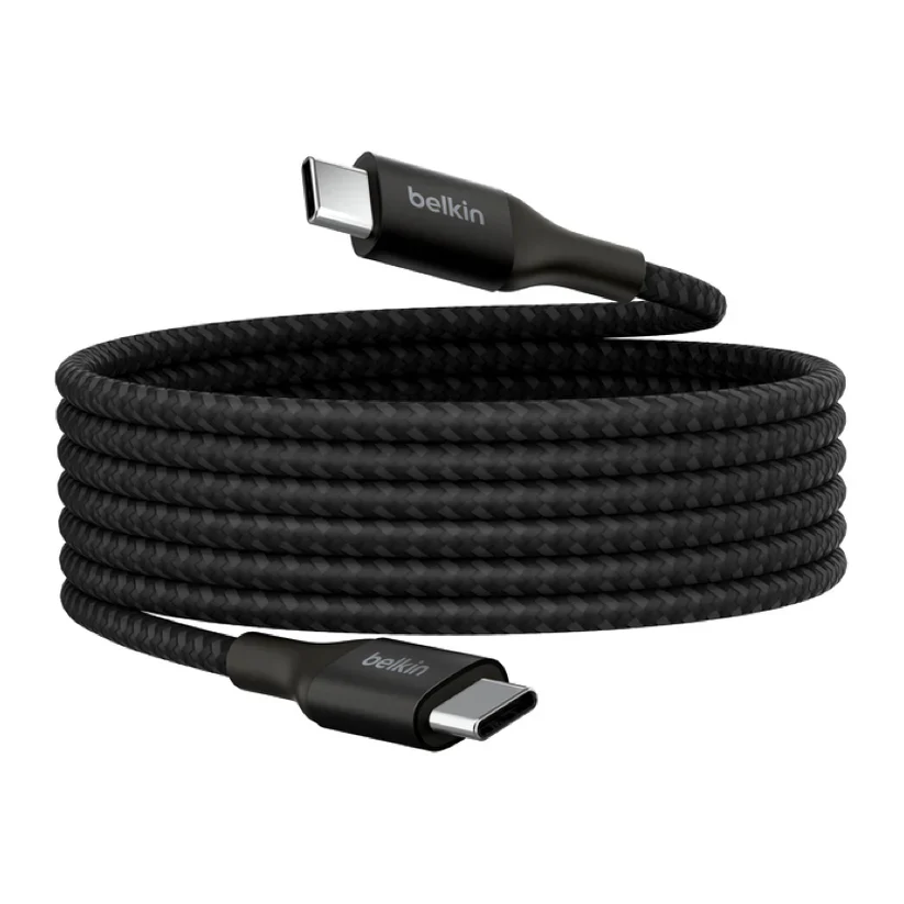 Cable USB-C Belkin BoostCharge , USB-C to USB-C up to 240W , 1m , Braided Black , CAB015BT1MBK - Image 2
