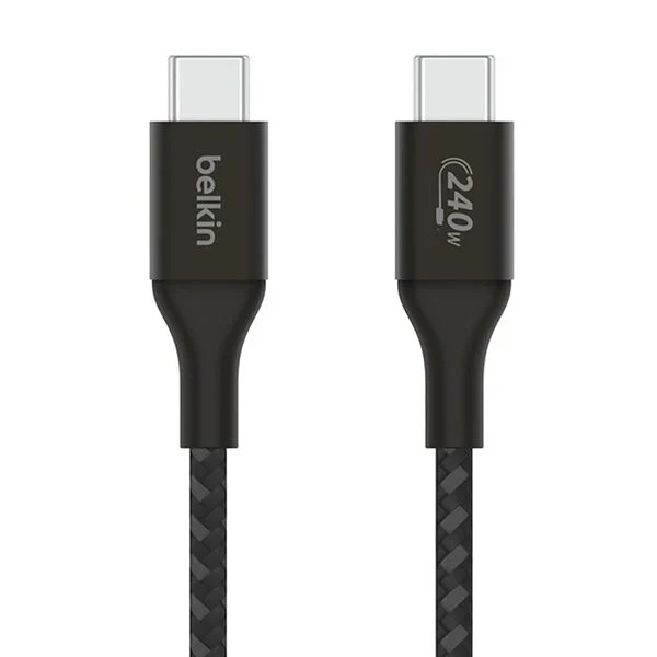 Cable USB-C Belkin BoostCharge , USB-C to USB-C up to 240W , 1m , Braided Black , CAB015BT1MBK - Image 3
