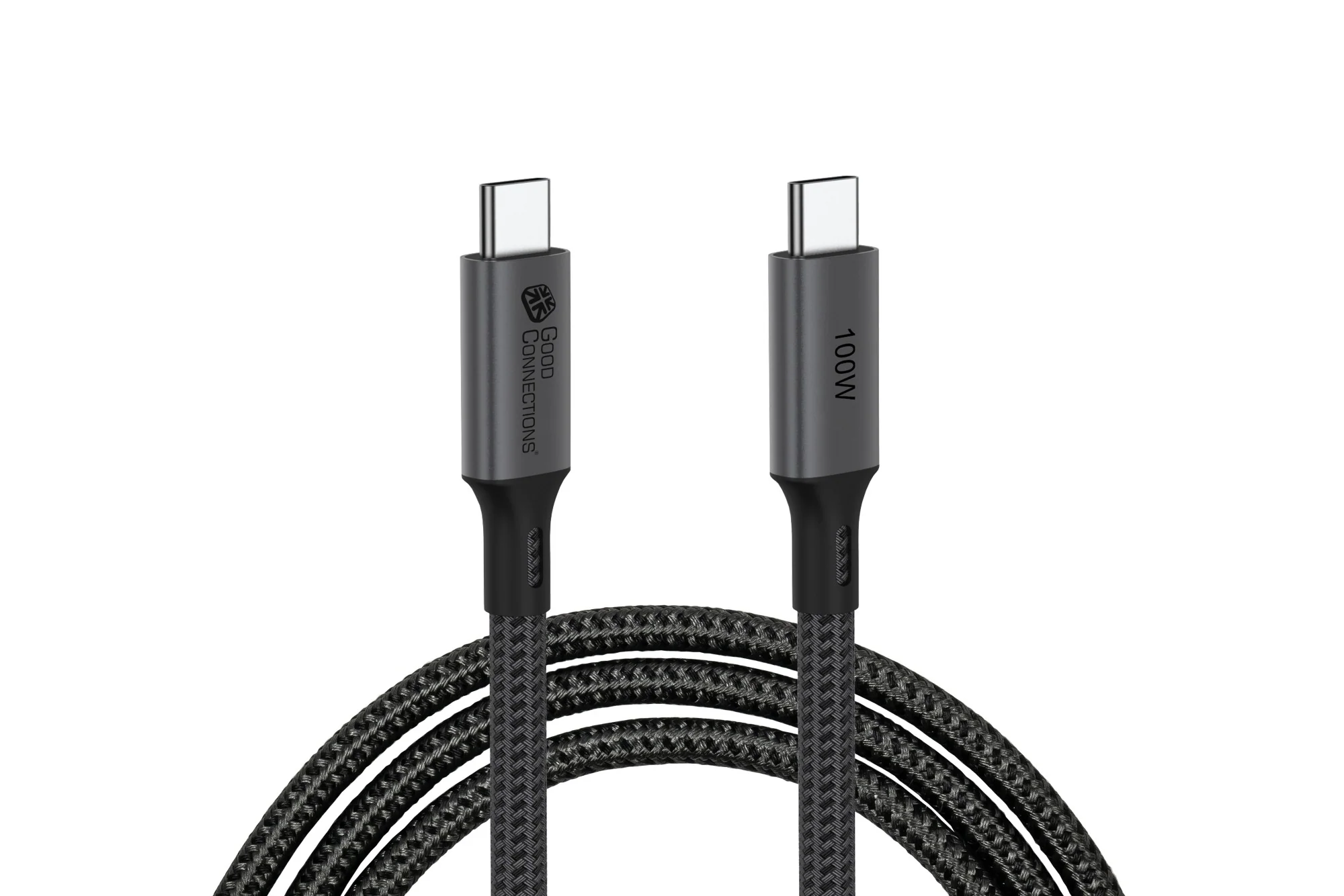Cable USB-C to USB-C GoodConnections , USB 4.0 , up to 100W , up to 8K 30Hz , Braided , 0.5m , 2402-T005A