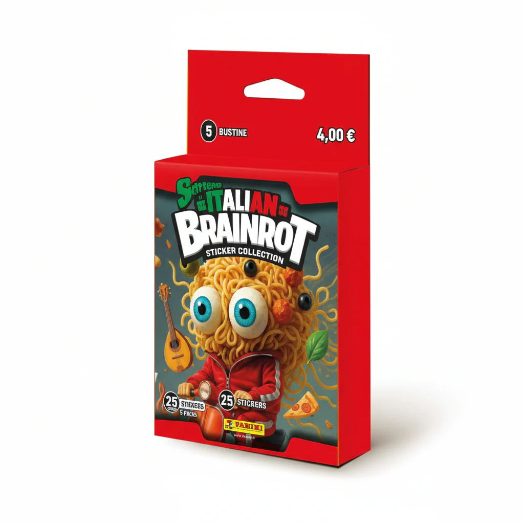 Card Skifidol Italian Brainrot Stickers + 5 Buste