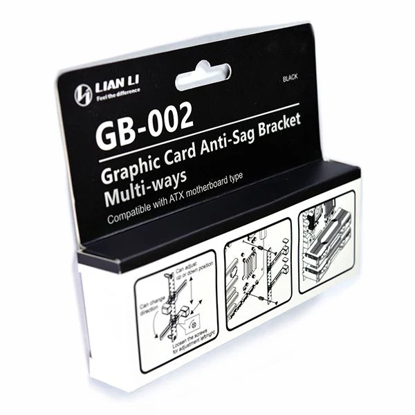 Case Accessory Lian Li GB-002 Graphic Card Anti-Sag Bracket GPU Holder , Black , G89.GB-002X.00 - Image 2