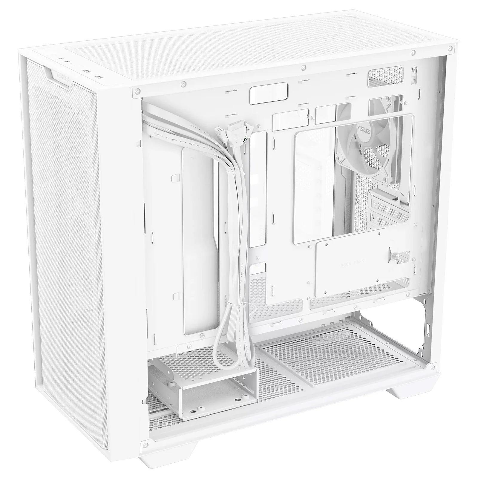 Case ASUS A21 PLUS ARGB , Micro ATX , Radiator 360Top , 4x Fans Included , White , 90DC00H3-B19000 - Image 4