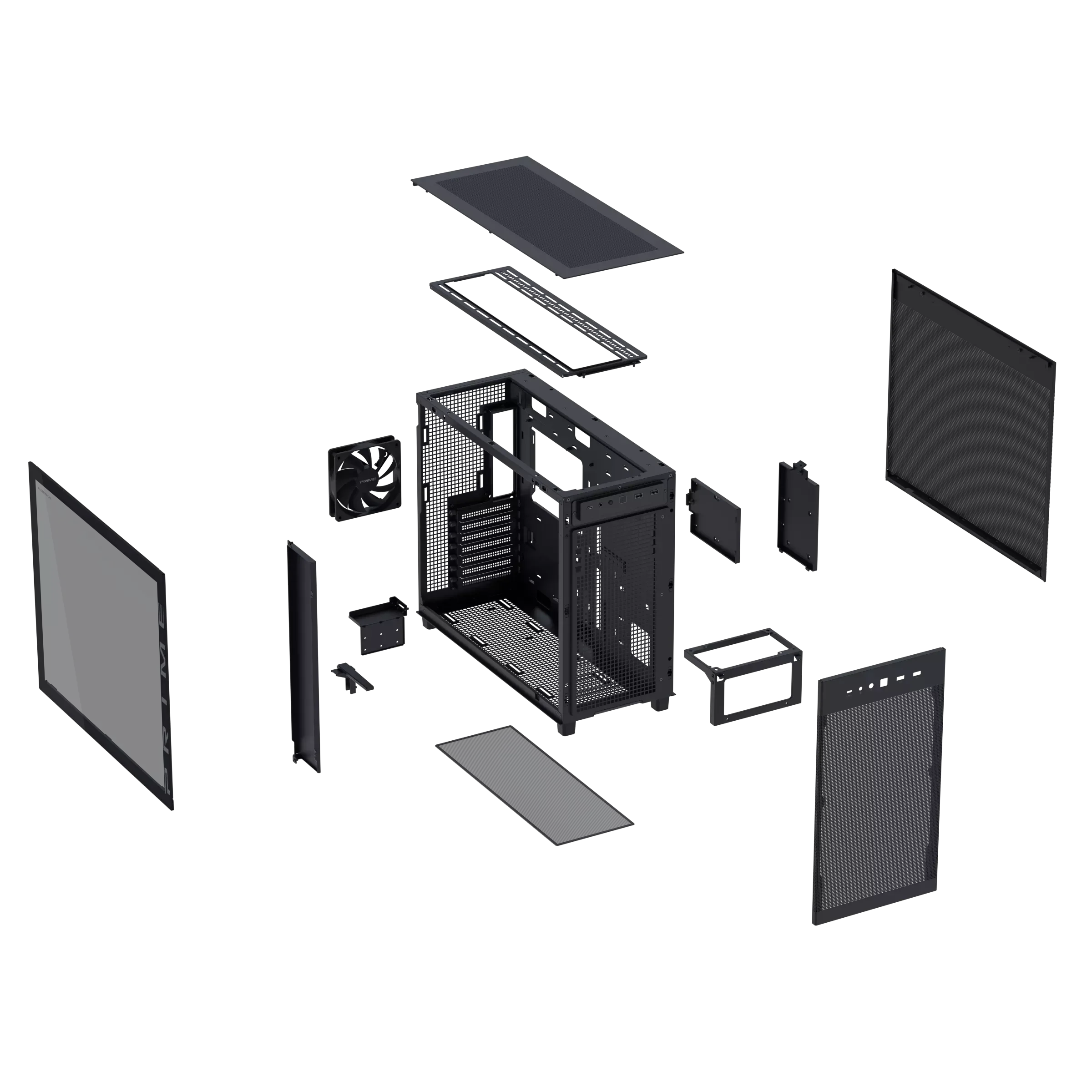 Case ASUS PRIME AP303 , ATX , up to 360mm Radiator Top , Black , 90DC00V0-B39010 - Image 3