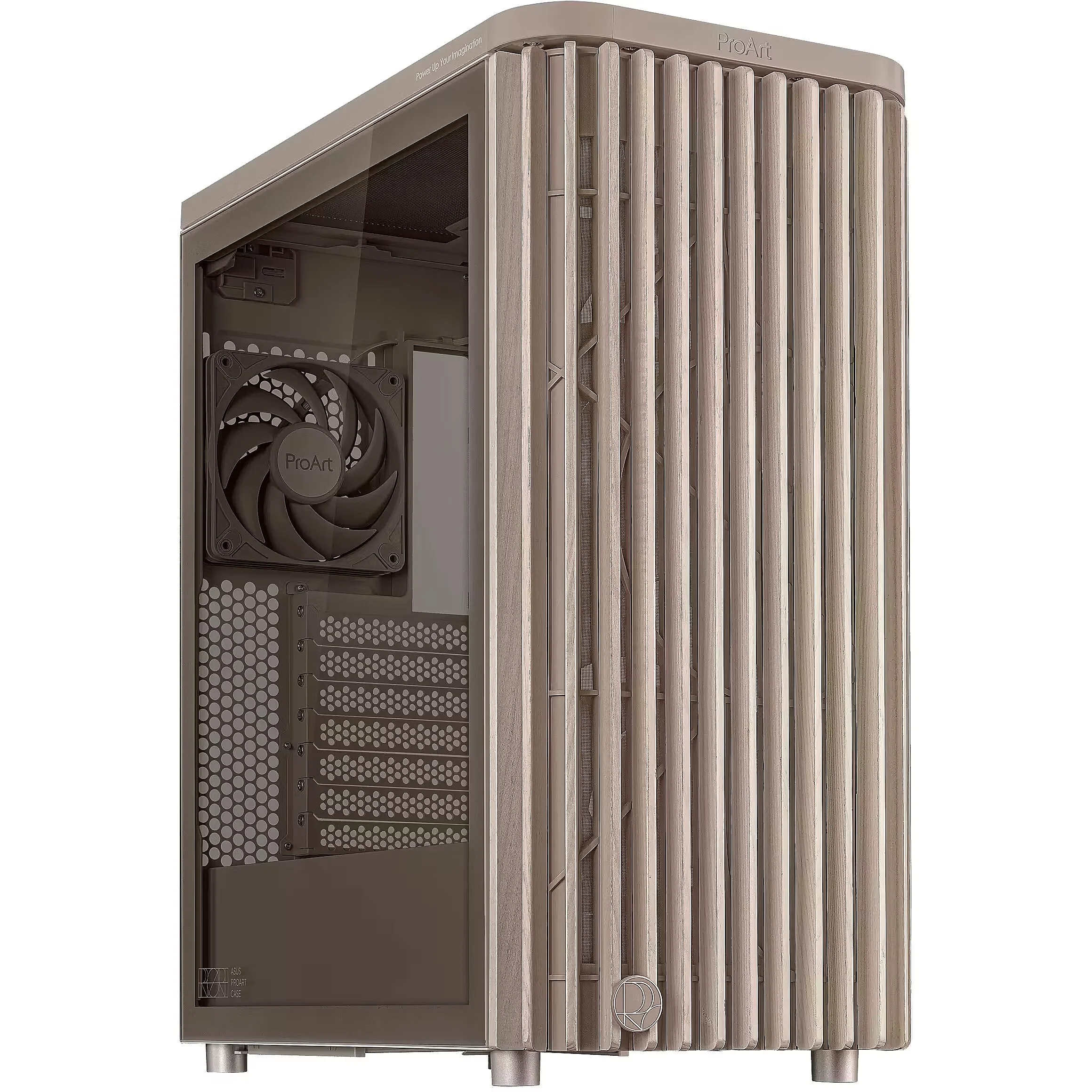 Case ASUS ProArt PA401 Wood Edition , ATX , up to 240mm Radiator Top , Beige , 90DC00M7-B39010