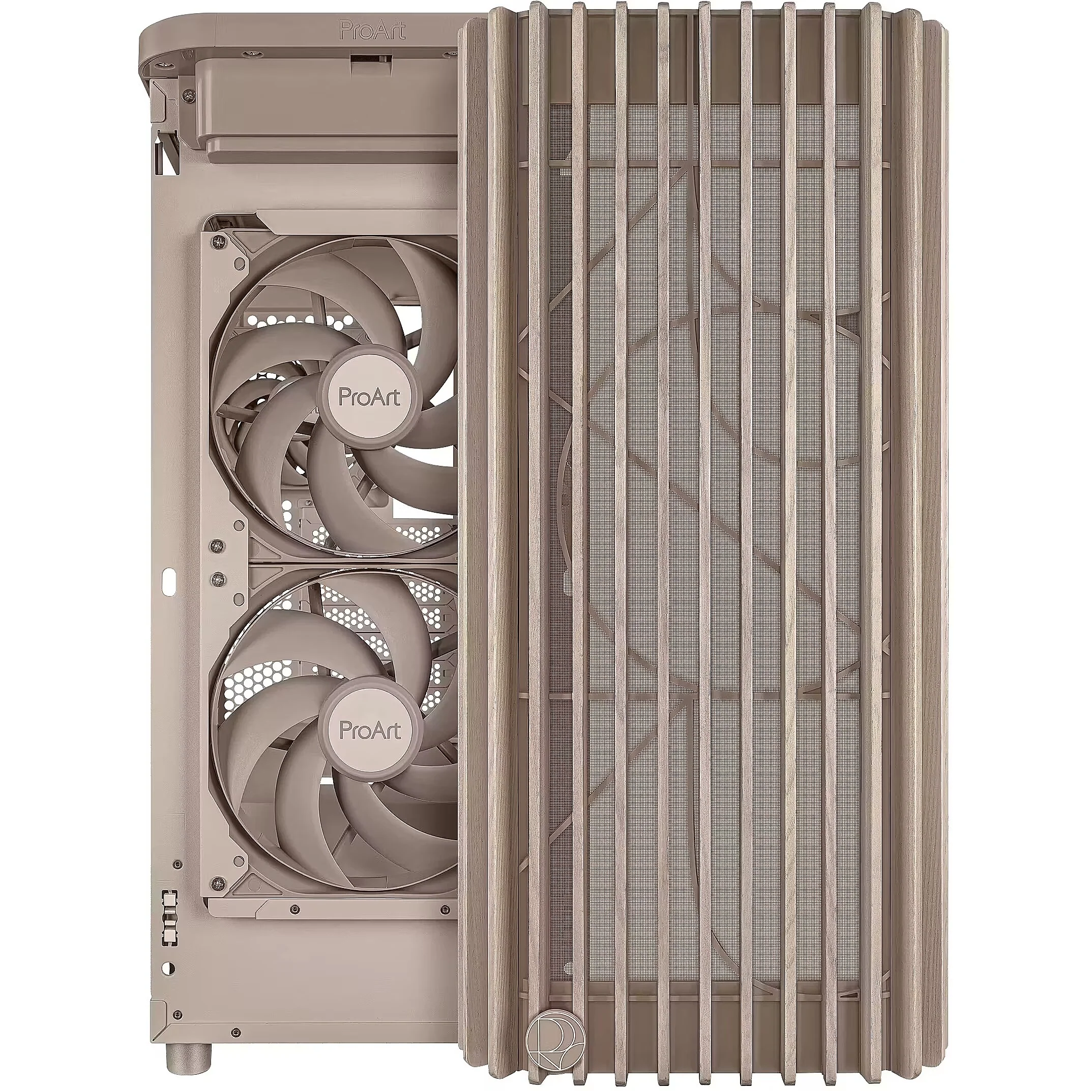 Case ASUS ProArt PA401 Wood Edition , ATX , up to 240mm Radiator Top , Beige , 90DC00M7-B39010 - Image 2