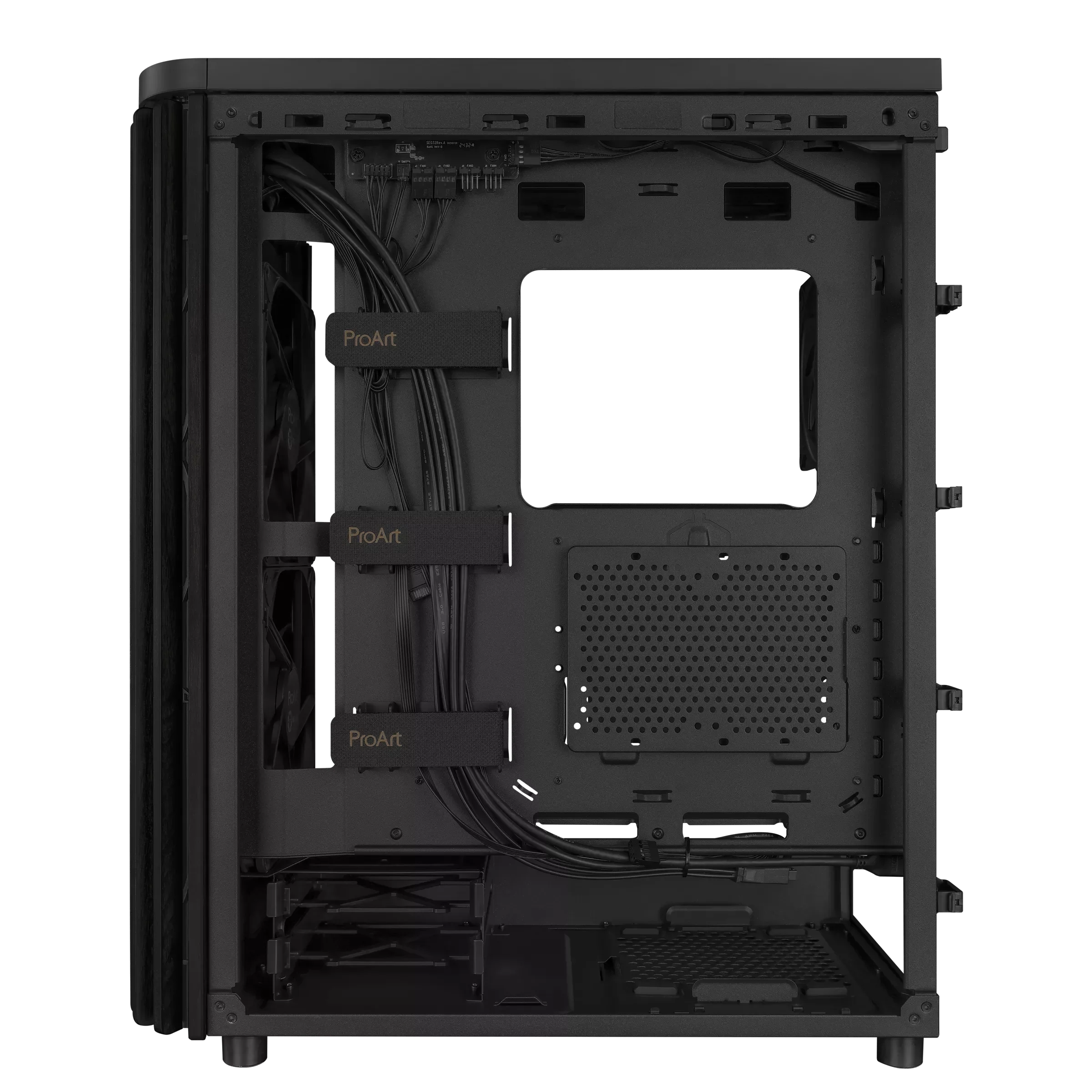 Case ASUS ProArt PA401 Wood Edition , ATX , up to 240mm Radiator Top , Black , 90DC00M0-B39000 - Image 5