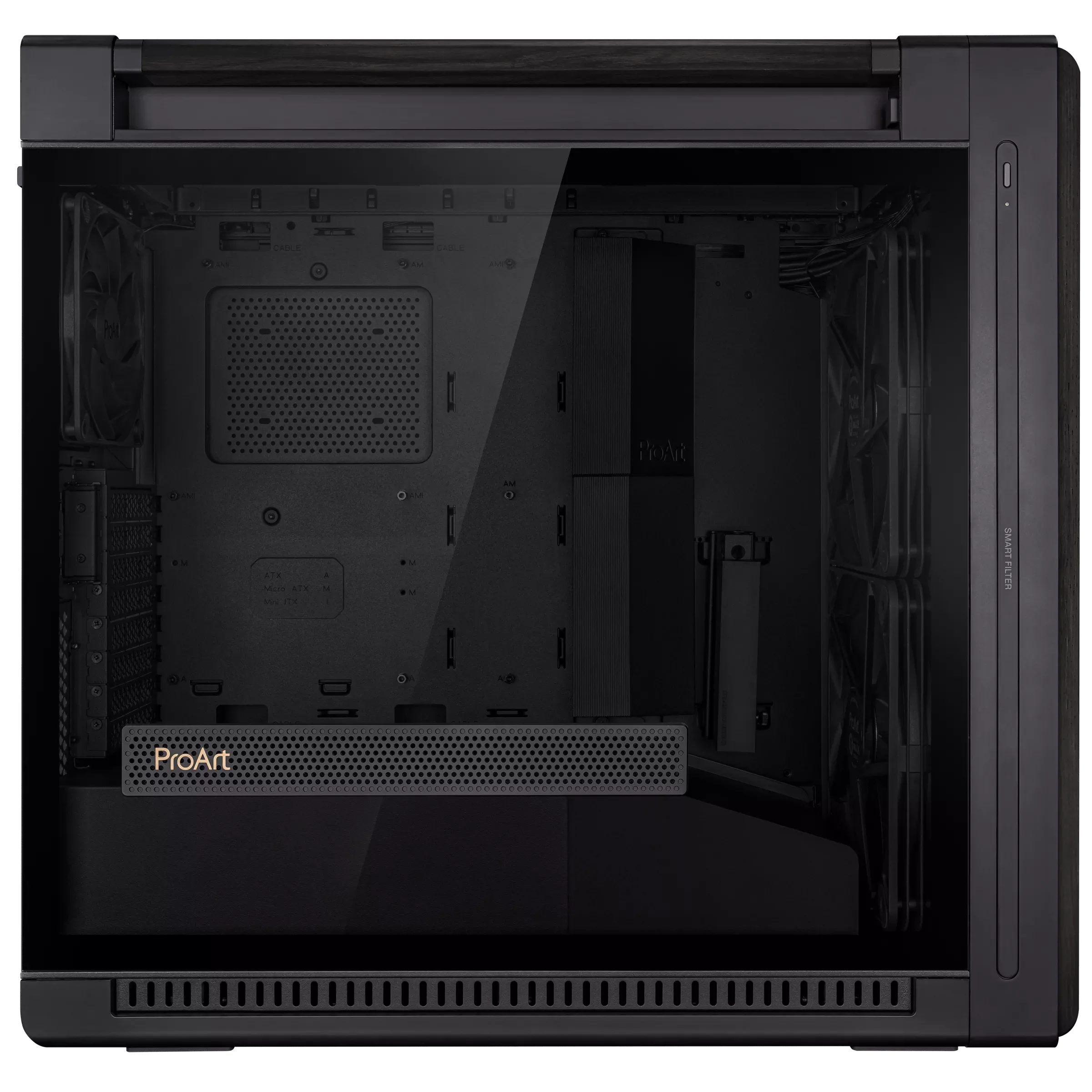 Case ASUS ProArt PA602 Wood Edition , ATX , up to 420mm Radiator Top , Black , 90DC00J0-B09010 - Image 8