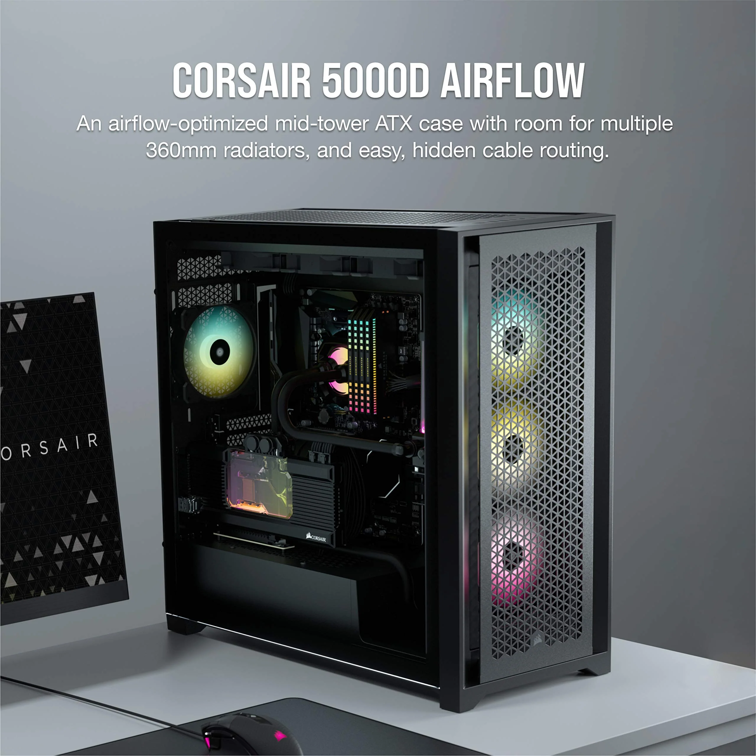 Case Corsair 5000D AIRFLOW , ATX , Black - Image 2