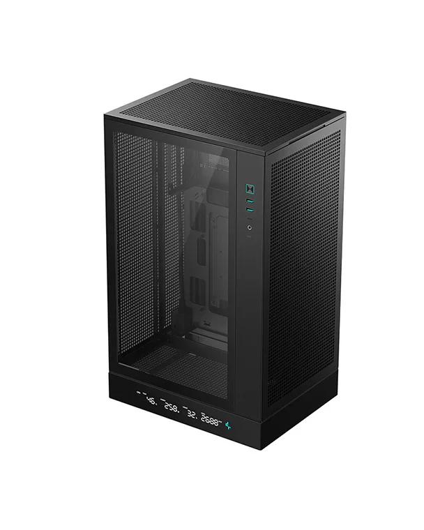 Case DeepCool CH270 DIGITAL , Micro ATX , Radiator 360side, Black , R-CH270-BKNDM0-G-1