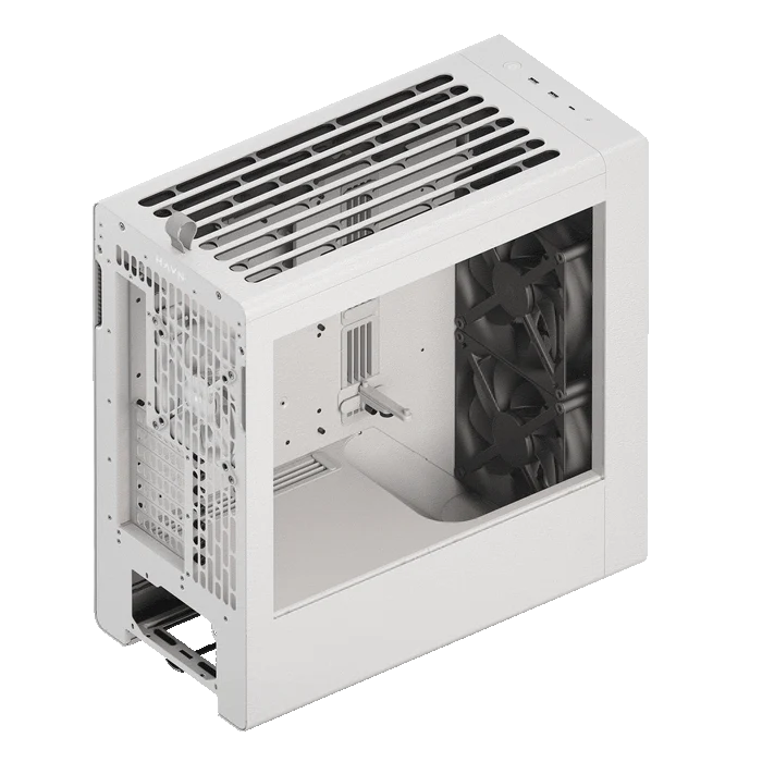 Case HAVN BF 360 Flow , ATX , Premium Mid Tower Case , 2x 180mm 1x 140mm , White , HVN-CA-BF360-03 - Image 6