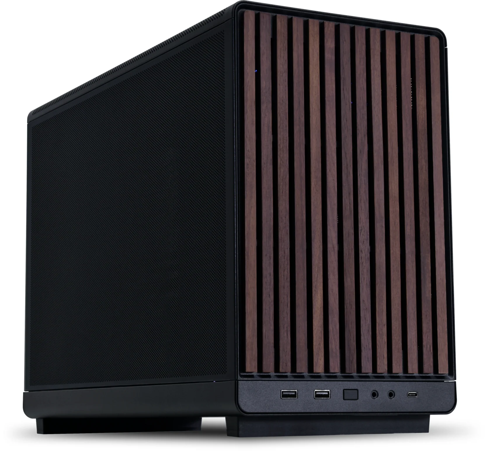 Case Lian Li DAN Case A3 Wood Edition , Micro ATX , ALL Mesh , Steel + Fabric , NO Fans Included , Designed by Daniel Hansen , Black/Wood , G99.A3X-WD.00 - Image 2