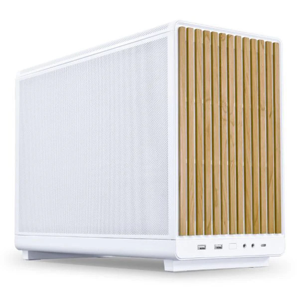 Case Lian Li DAN Case A3 Wood Edition , Micro ATX , ALL Mesh , Steel + Fabric , NO Fans Included , Designed by Daniel Hansen , White/Wood , G99.A3X-WD.00 - Image 2