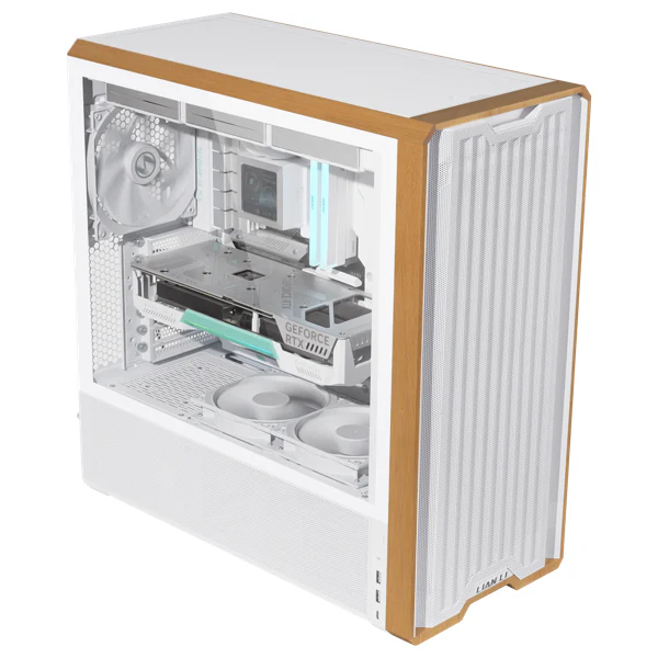 Case Lian LI Lancool 217 Wood Accent, E-ATX , up to Radiator 360mm, 5x Fans , White , G99.LAN217W.00 - Image 2