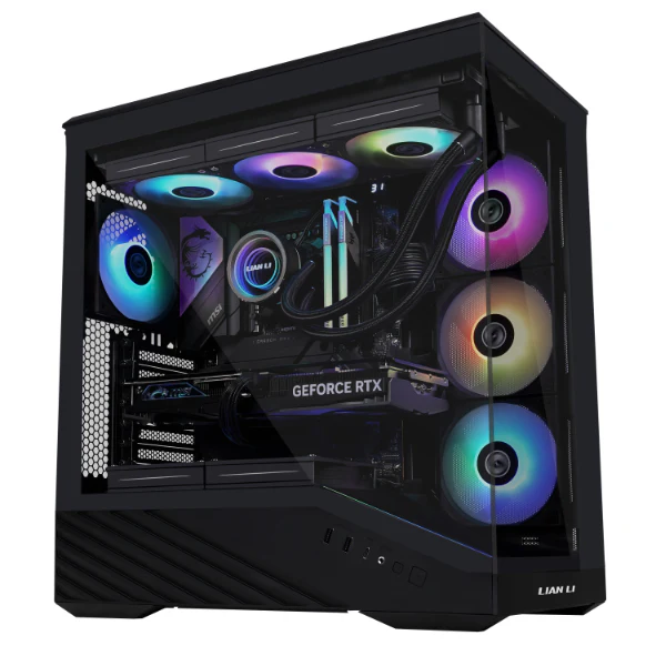 Case Lian Li Vector V100 , ATX , ARGB Strip 4x 120mm , Black , G99.V100RX.01 - Image 4
