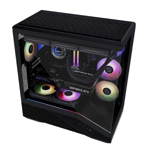 Case Lian Li Vector V100 , ATX , ARGB Strip 4x 120mm , Black , G99.V100RX.01 - Image 6