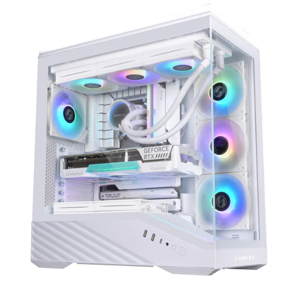 Case Lian Li Vector V100 , ATX , ARGB Strip 4x 120mm , White , G99.V100RW.01 - Image 4