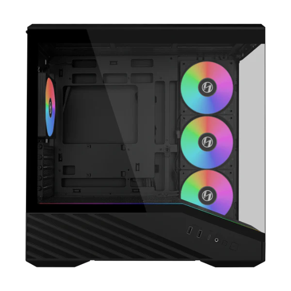 Case Lian Li Vector V100 Mini , Micro ATX , ARGB Strip 4x 120mm , Black , G99.V100RMIX.00 - Image 2