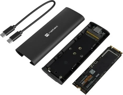 Case M.2 NATEC NVMe M.2 SSD Enclosure , USB-C 3.2 Gen2 , Black , NKZ-2286 - Image 4