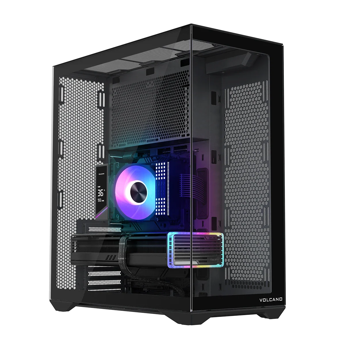 Case ModeCom Volcano SPACE XL , ATX , FULL TOWER , up to 420mm Radiator Top , Black , AT-SPACE-XL - Image 4