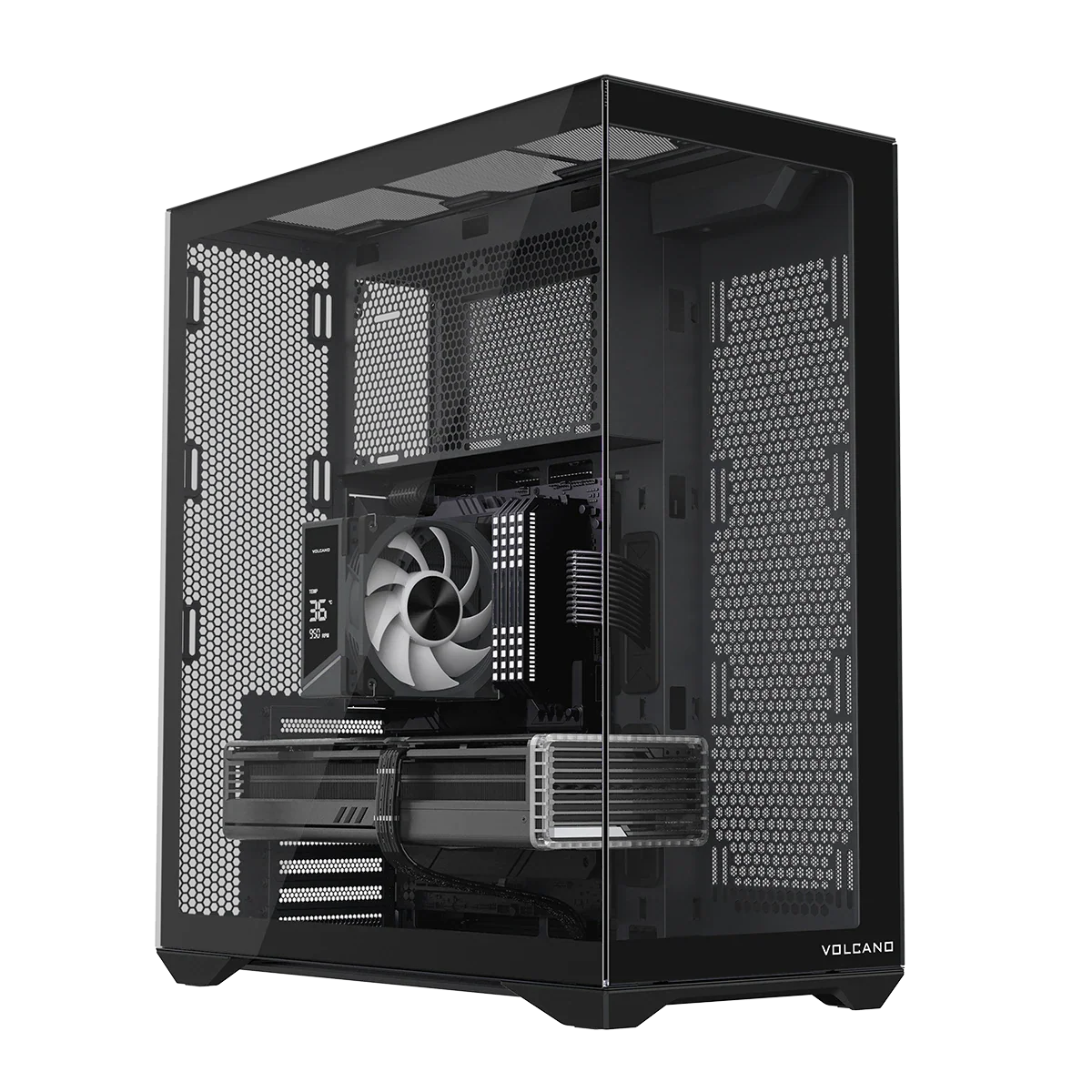 Case ModeCom Volcano SPACE XL , ATX , FULL TOWER , up to 420mm Radiator Top , Black , AT-SPACE-XL - Image 5
