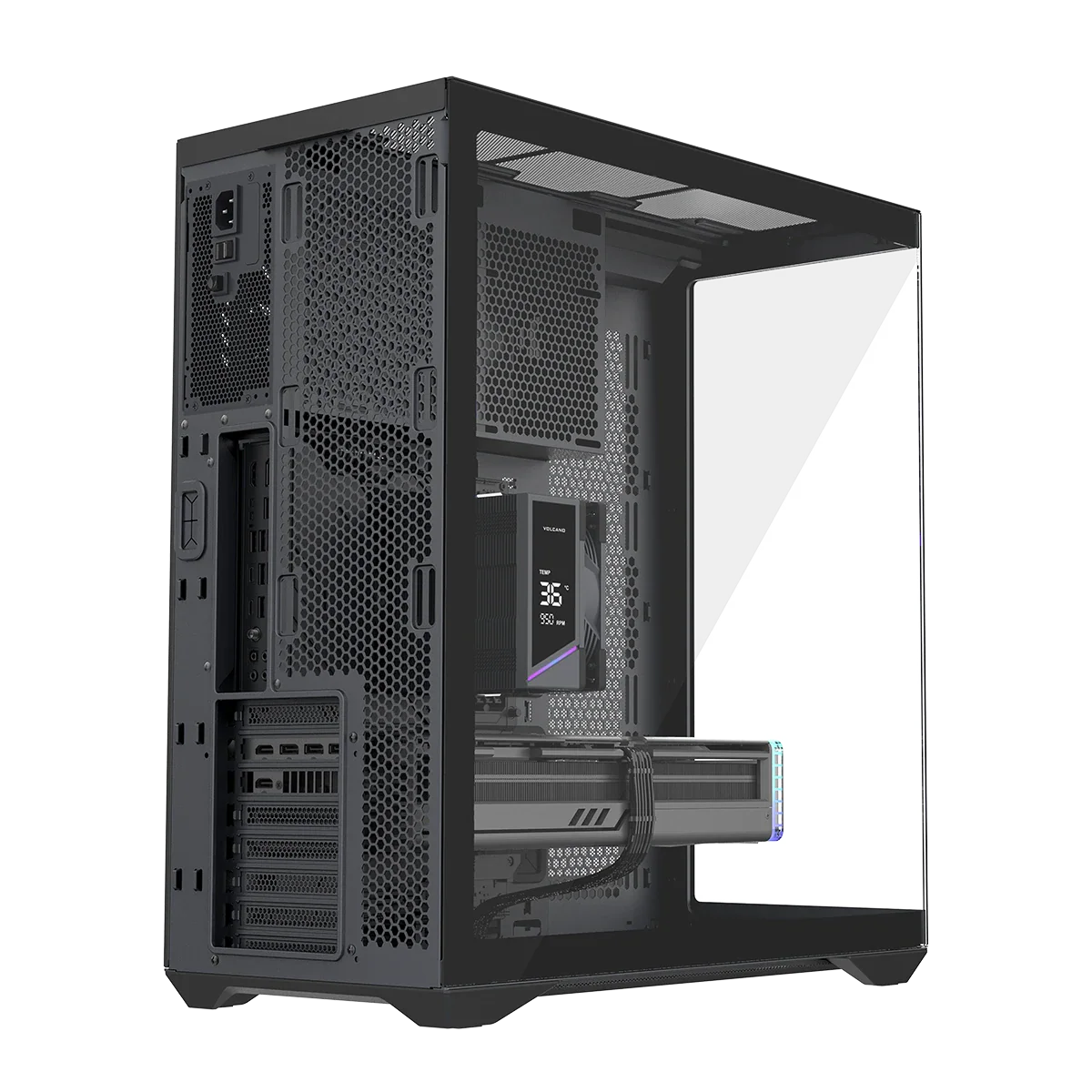 Case ModeCom Volcano SPACE XL , ATX , FULL TOWER , up to 420mm Radiator Top , Black , AT-SPACE-XL - Image 7